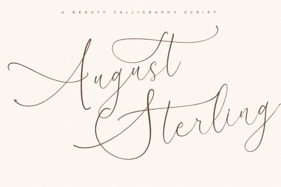 August Sterling: A Modern Script Typeface for Editorial Design