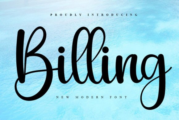 Billing: A Handwritten Typeface for Modern Editorial Design