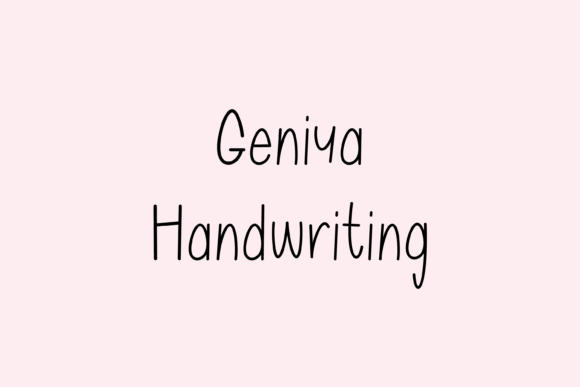 Geniya: A Handwritten Font for Makers and Sellers