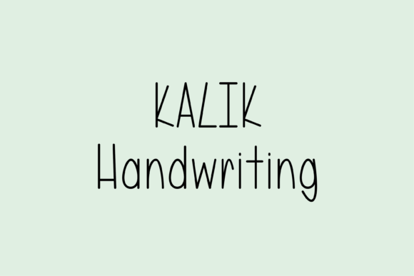 Kalik: A Friendly Handwritten Font for Editorial Design