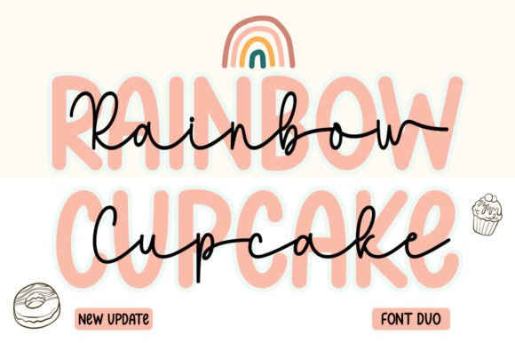 Rainbow Cupcake Duo: A Sweet Typeface for Branding