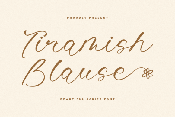 Tiramish Blause: A Script Font for Authentic Branding