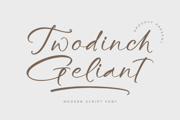 Twodinch Geliant: A Modern Script Font for Makers