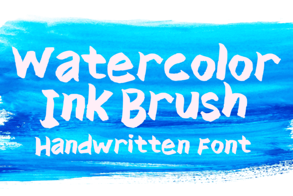 Watercolor Ink Brush Font for Handmade Products